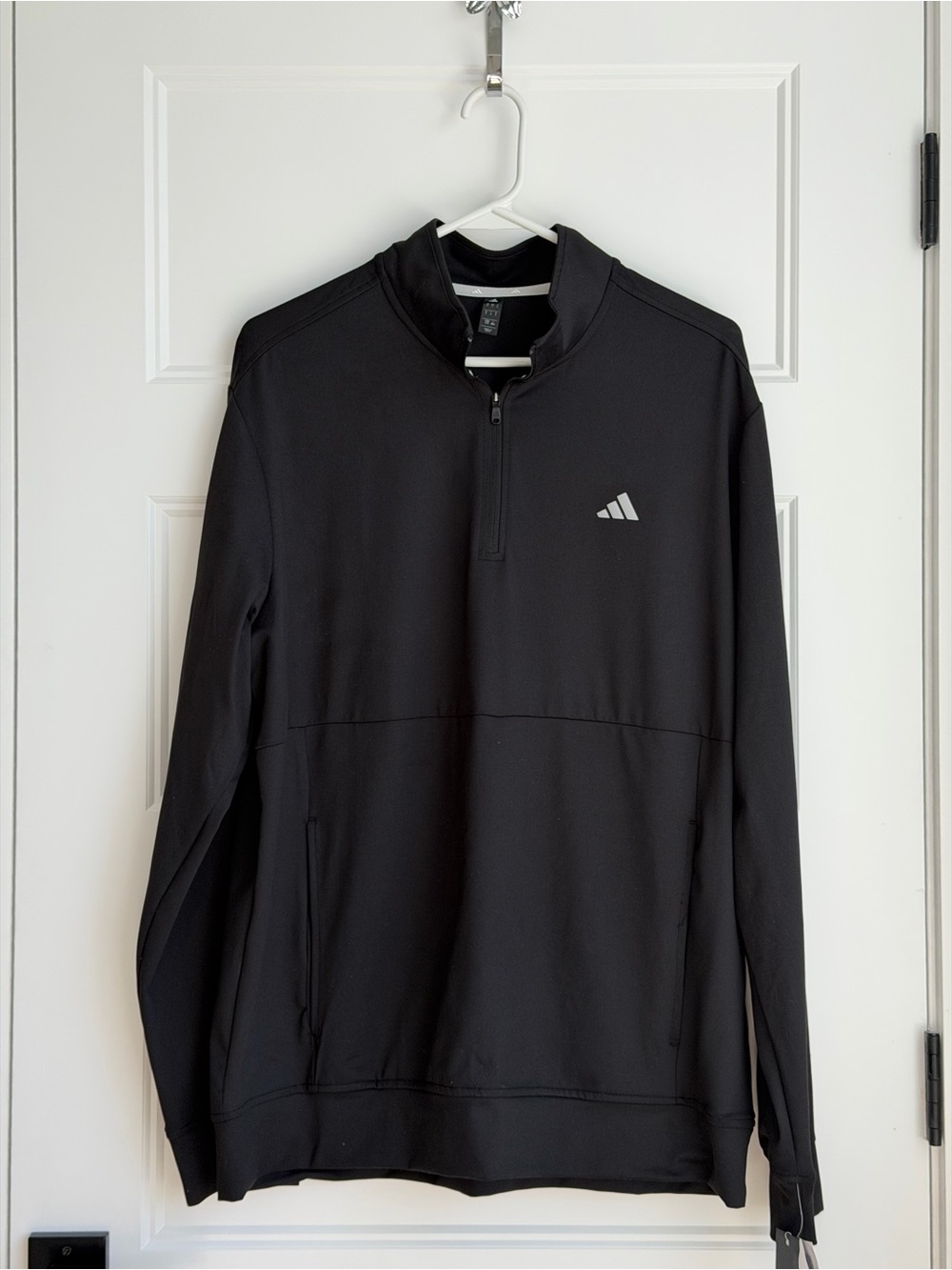 adidas Black Half-Zip Athletic Pullover